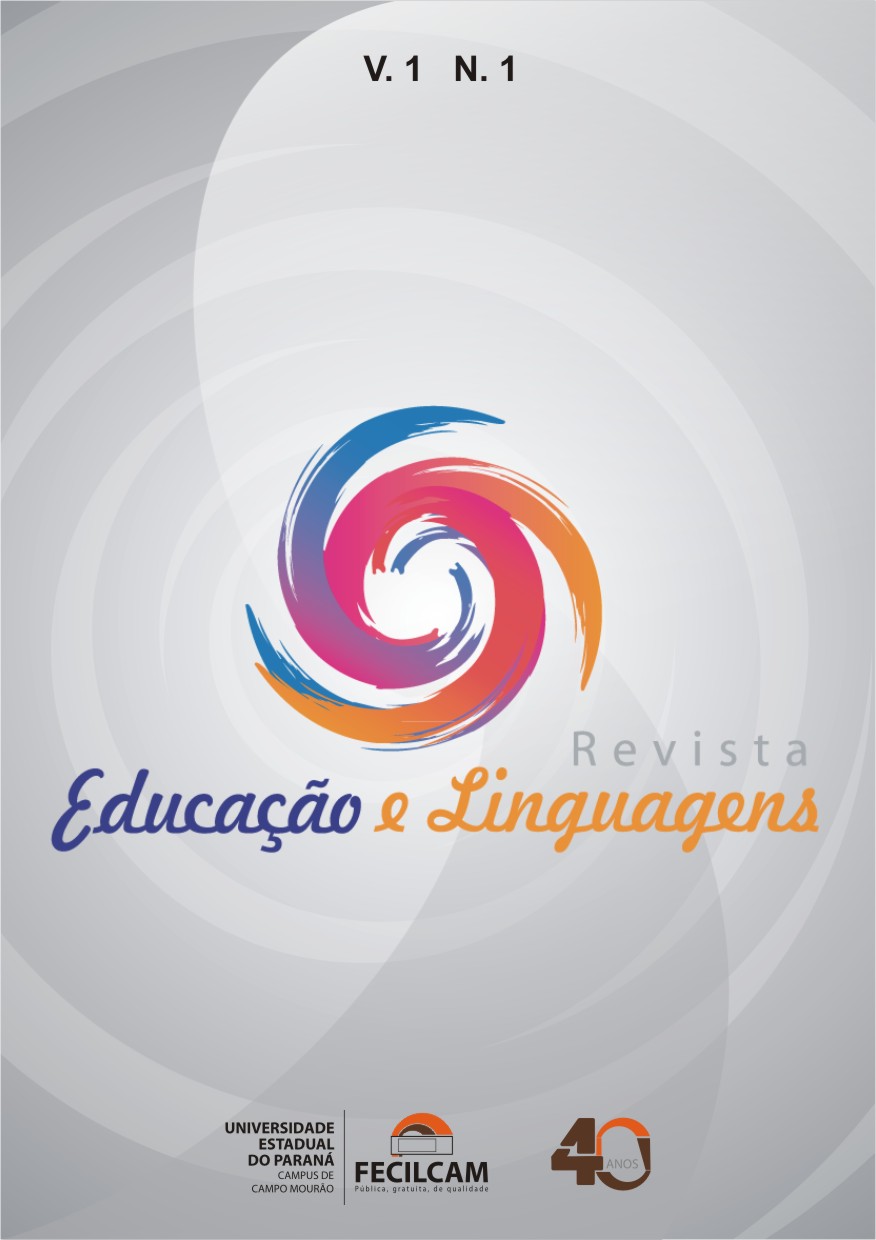 Revista Educação e Linguagens, volume um, número um, ano de dois mil e doze